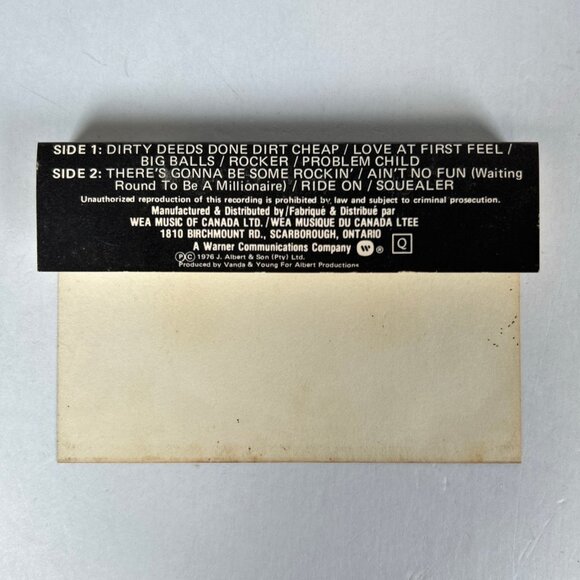AC/DC Dirty Deeds Done Dirt Cheap Cassette Tape - Picture 5 of 9